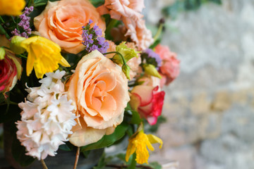 Springlike wedding bouquet