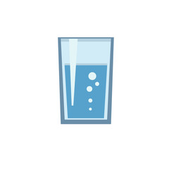 A glass of drink. Flat design. Abstract concept. Vector illustration.