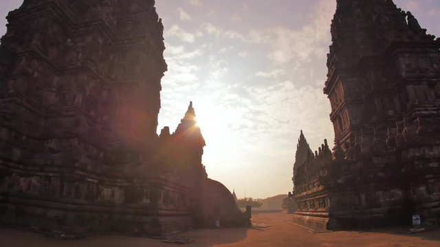 Exploring amazing hindu architecture of ancient Parambanan temple in Java Indonesia