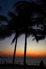 Obraz premium sunset over the sea nad cloud