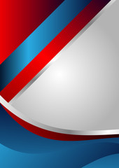Naklejka premium Red blue and gray background design a flyer brochure vertical vector