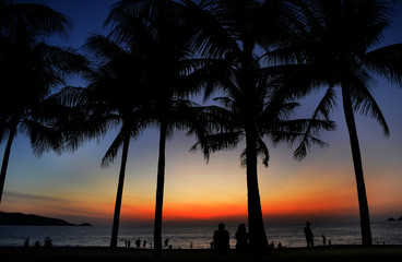 sunset over the sea nad cloud