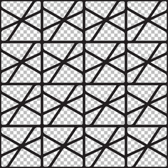 Abstract seamless geometric pattern of black connecting lines
