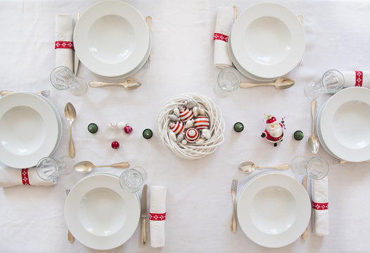 Festive laid table