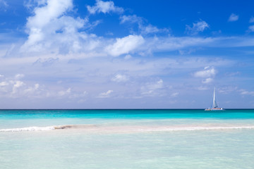 Fototapeta na wymiar Sea coast, Dominican republic beach