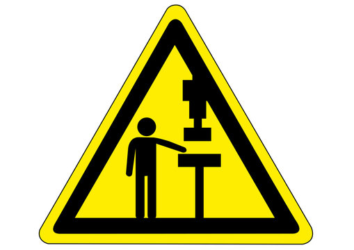 Schild Gefahr durch Einklemmen