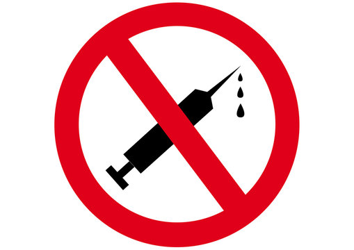 Schild Spritze verboten