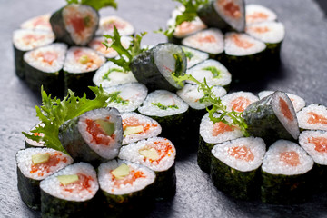  fusion sushi on black stone