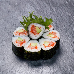  fusion sushi on black stone
