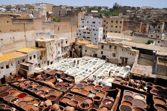 Africa - Marocco - Fez - concerie di pelle