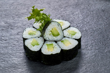  fusion sushi on black stone