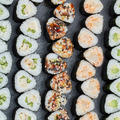  fusion sushi on black stone