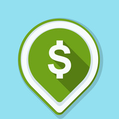 Dollar Bank Navigation Pointer illustration