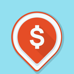 Dollar Bank Navigation Pointer illustration