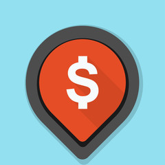 Dollar Bank Navigation Pointer illustration