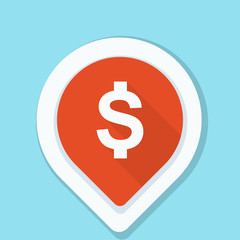 Dollar Bank Navigation Pointer illustration