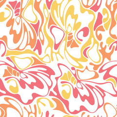 Vector color hand-drawing wave sunny background. Gradient abstract fire texture.