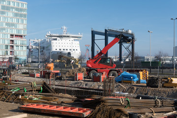 Baustelle im Hafen