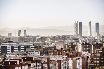 Fototapeta na wymiar Madrid, Spain Skyline