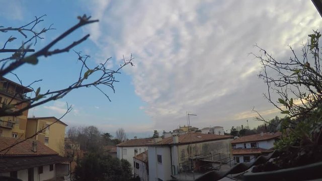 Timelapse view in Itlay from window to sky