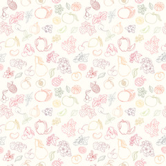 Seamless fruit pattern - 141039520