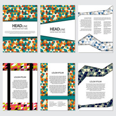 Low Poly Flyer style background Design Template