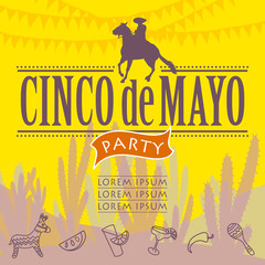 Cinco de mayo party. Vector illustration