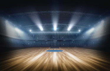 Basketball arena,3d rendering