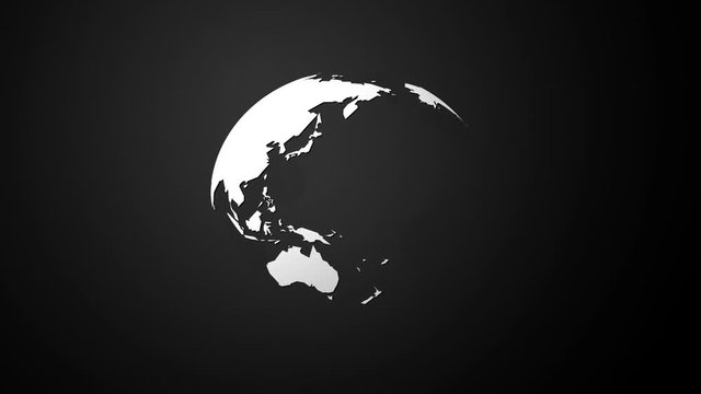 white globe earth rotating