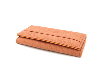 brown purse on isolated