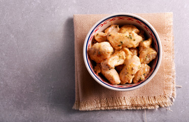 Creamy chicken fillet bites