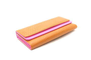 brown purse on isolated