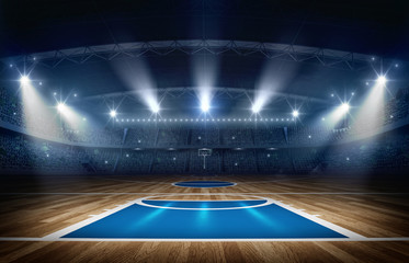 Obraz premium Basketball arena,3d rendering