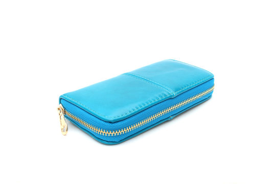 Blue Purse On Isolated