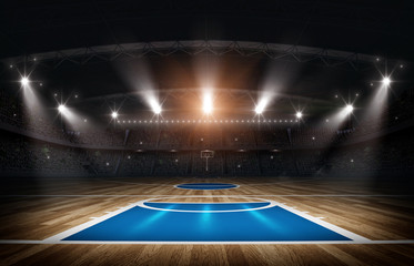 Naklejka premium Basketball arena,3d rendering