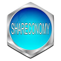 Shareconomy Button - 3D illustration