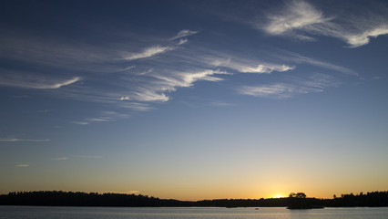 Fototapeta na wymiar Cirrus clouds during sunset
