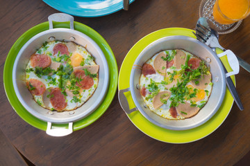 Thai or Vietnam food style of breakfast, called 