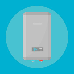 Home water heating boiler industry indicator gas appliance electric temperature household device and home thermal energy tool vector illustration.