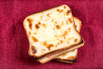 Homemade french toast with Butter and Ice cream