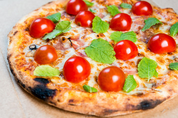 tasty pizza on a the table