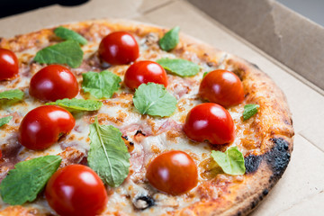 tasty pizza on a the table