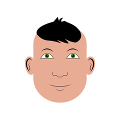 Isolated portrait of a man, Vector illustration