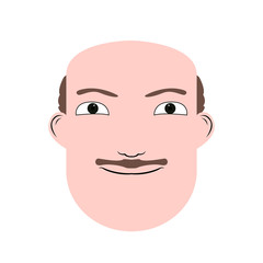 Isolated portrait of a man, Vector illustration
