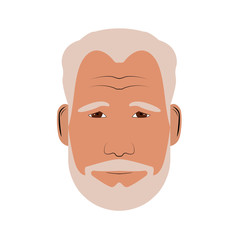 Isolated portrait of a man, Vector illustration