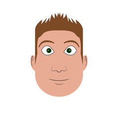 Fototapeta premium Isolated portrait of a man, Vector illustration