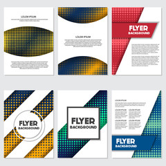 halftone Flyer style background Design Template