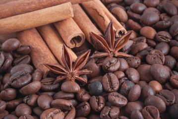 Coffee, cinnamon, anise