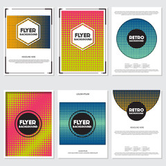 halftone Flyer style background Design Template