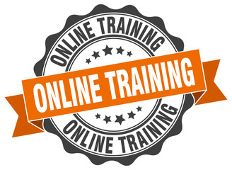 online training stamp. sign. seal